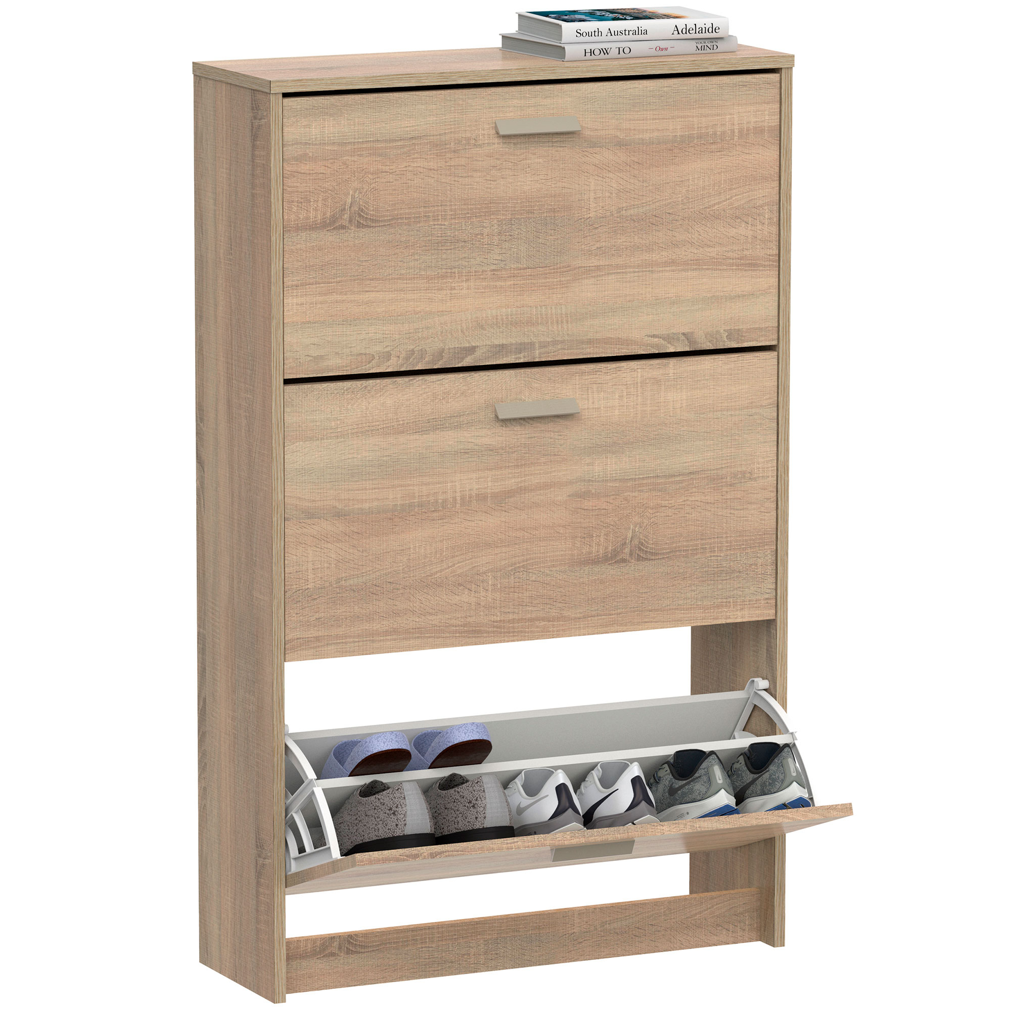 Zapatero entrada recibidor, mueble auxiliar e briebe nova madera