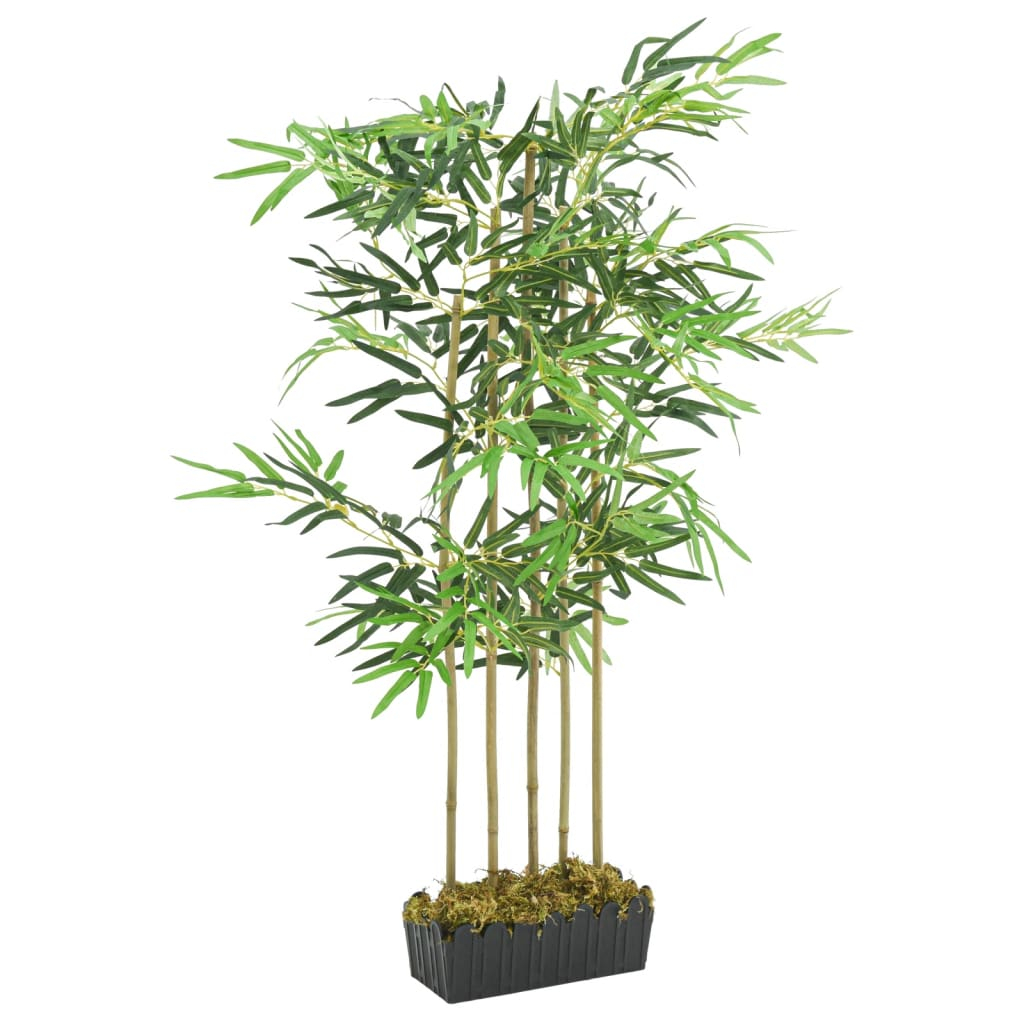 vidaXL árbol de bambú artificial con 730 hojas verde 120 cm