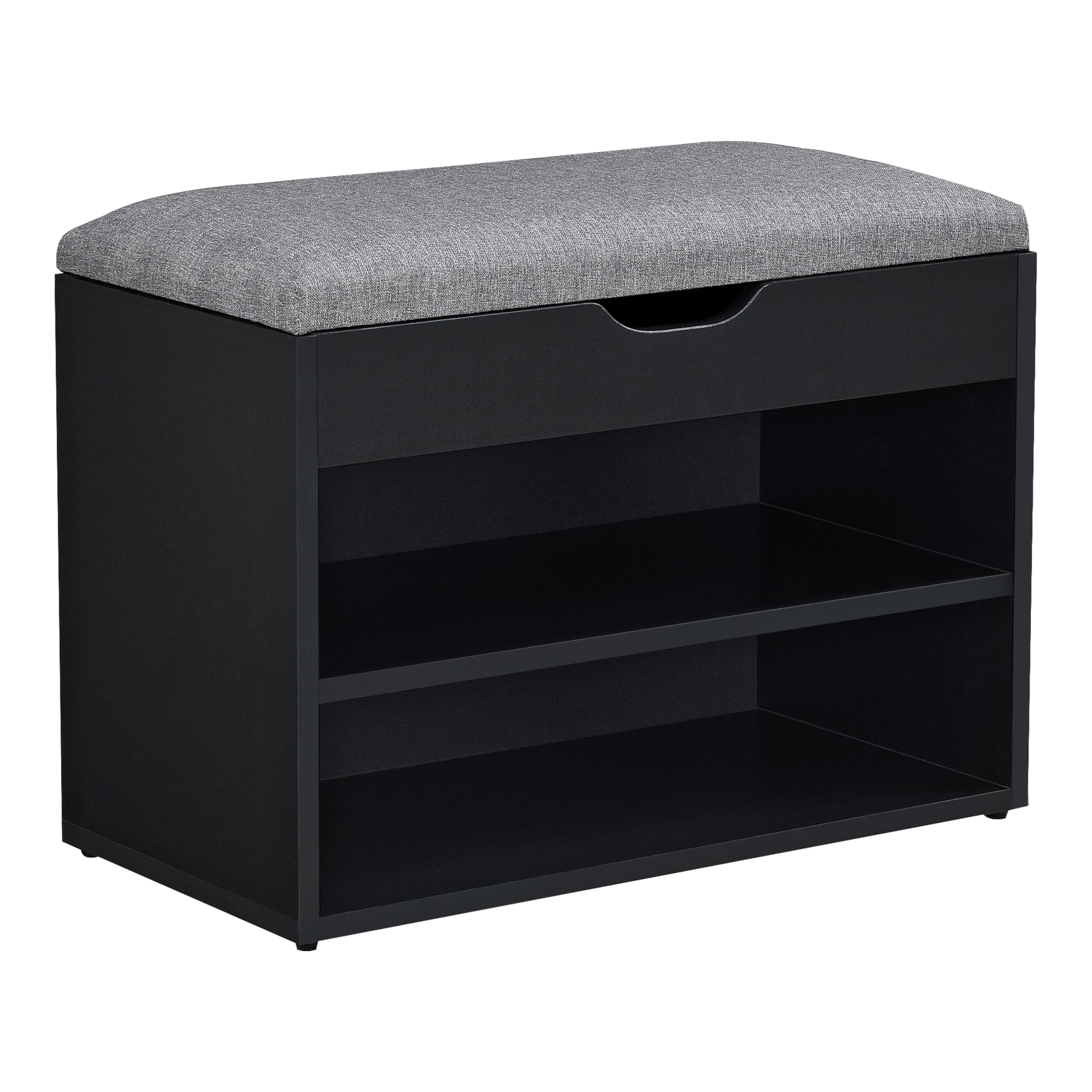 Banco de zapato gentofte 46 x 60 x 30 cm para 4 pares aglomerado negro