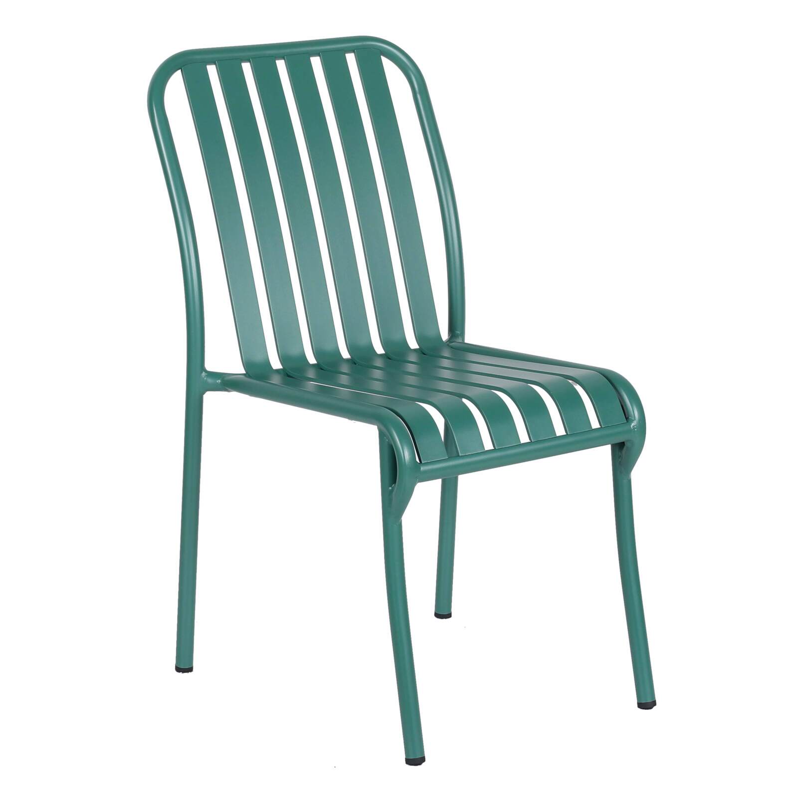 Oviala - silla de jardín de aluminio verde oscuro de diseño