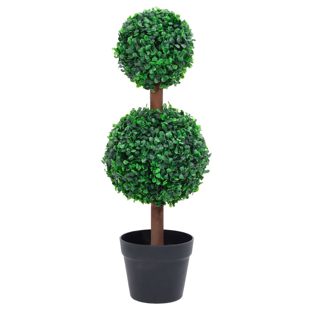 Planta de boj artificial forma de bola con maceta verde 60 cm eerf2806