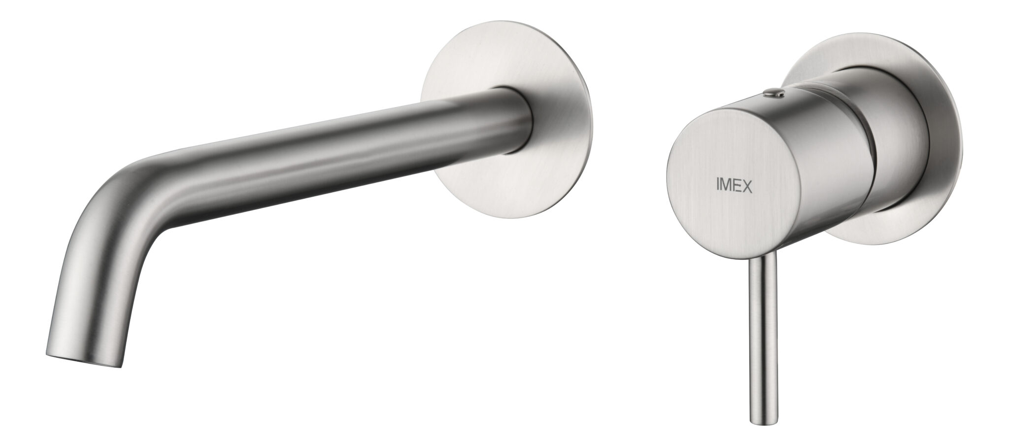 Grifo de lavabo empotrado monomando serie monza – níquel cepillado