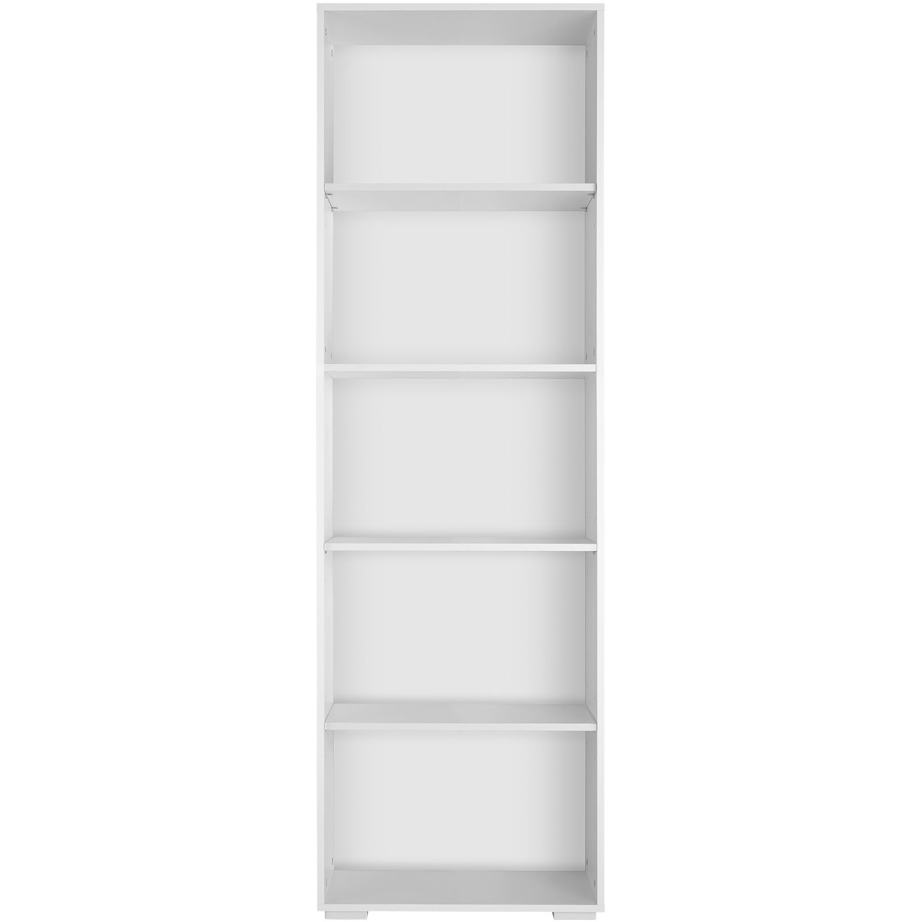 Estantería de mdf con 5 apartados, versátil, 60 x 30 x 190 cm, blanco