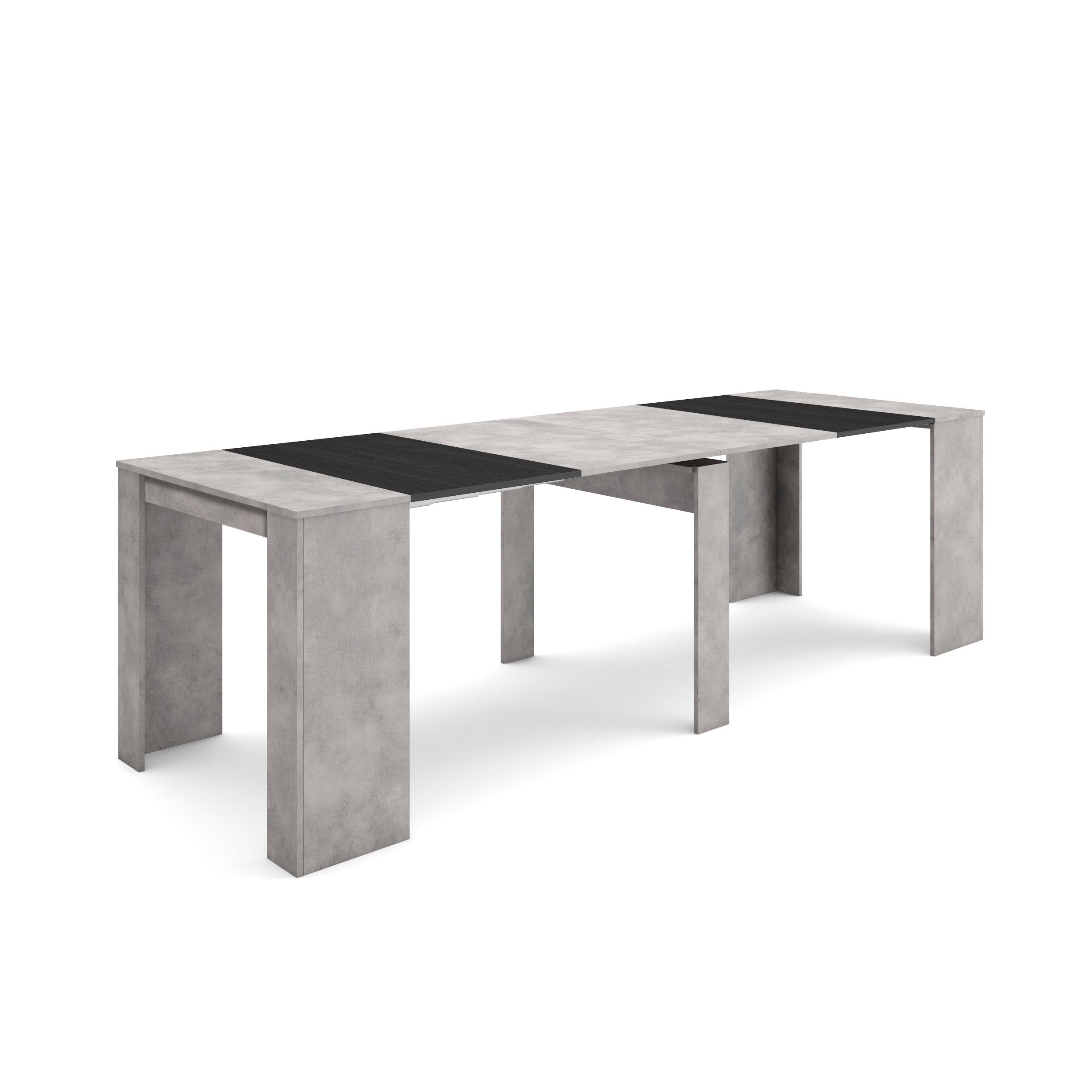 Mesa consola extensible, 58/262x90x77cm, cemento rf2650