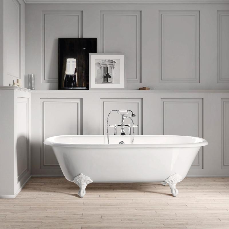Bañera hierro plymouth 153 cm patas blancas