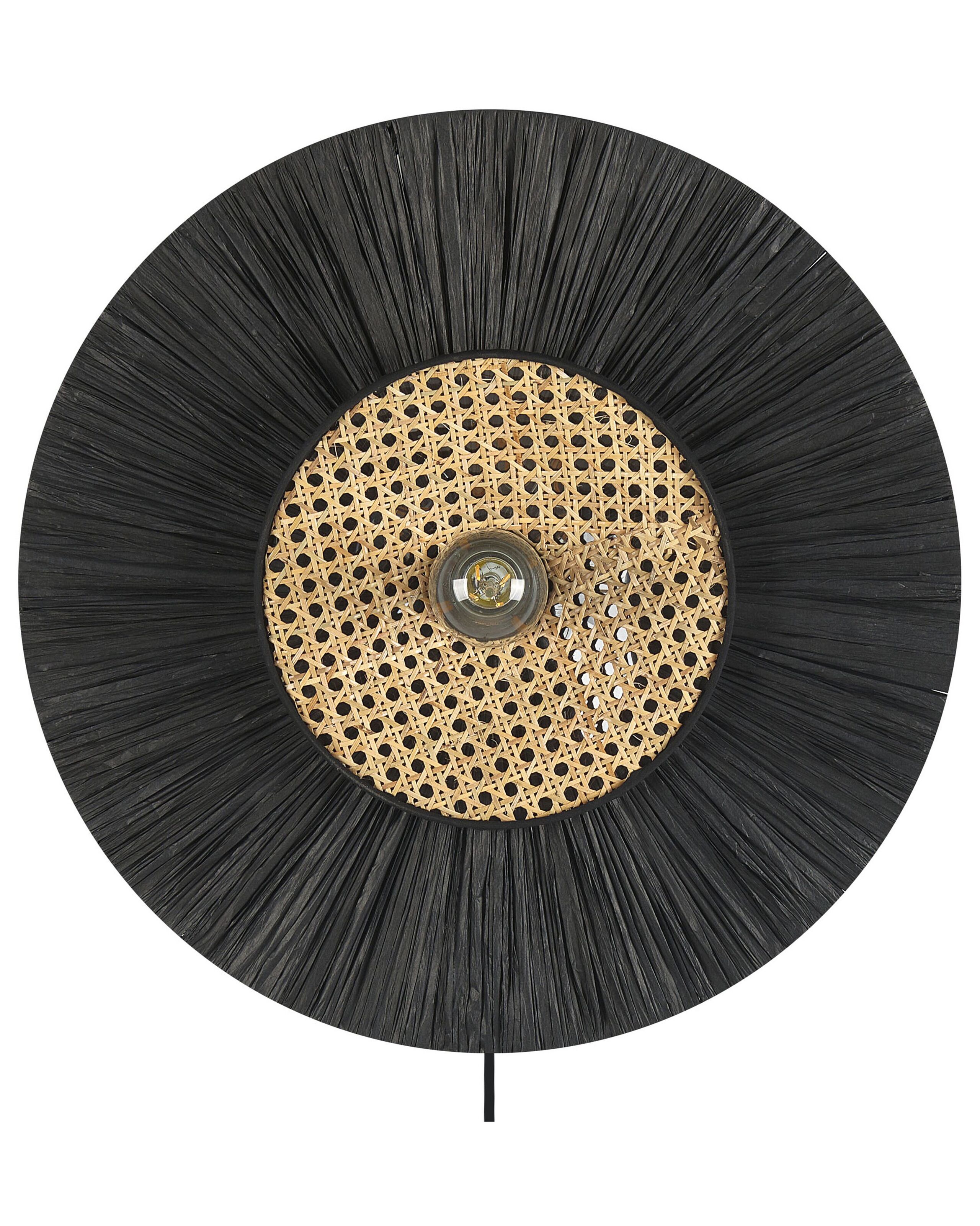 Lámpara de pared yaapi papel negro