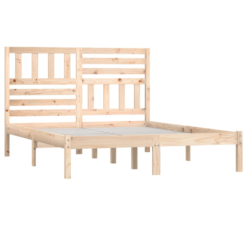 vidaXL estructura de cama sin colchón madera maciza de pino 140x200 cm