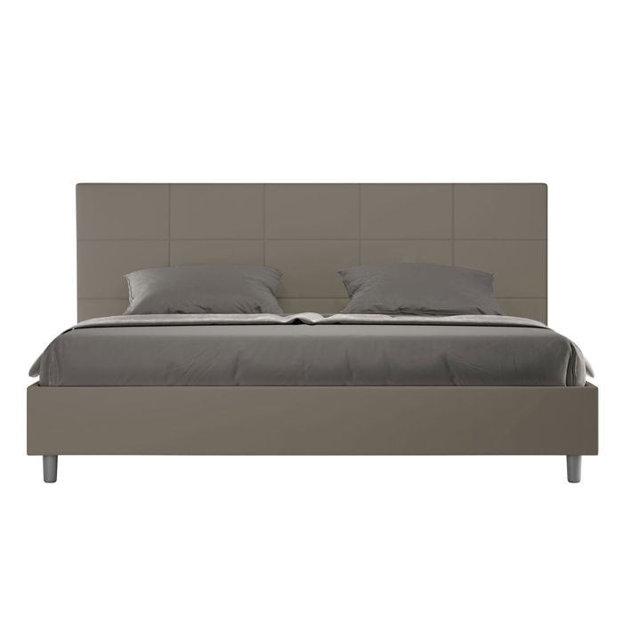 Cama tapizada king-size 200x210 cm - cappuccino - somier