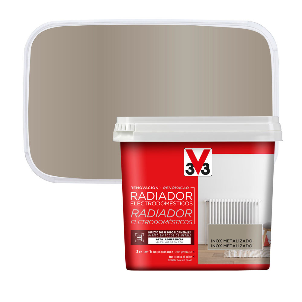 Pintura para emisores térmicos y electrodomésticos acero inoxidable 750 ml