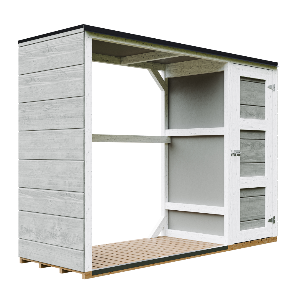 Caseta de jardín Timbela m981-tundra grey, 1,09 m², 217×159 cm