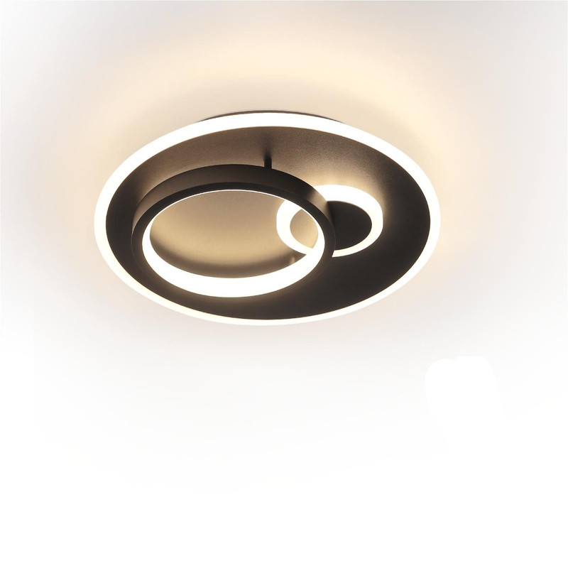 Nettlife plafon de techo LED plafon de negra 33 w regulable con control