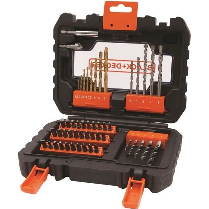Caja de taladro y atornillado black+decker - a7232-xj - 50 accesorios - bro