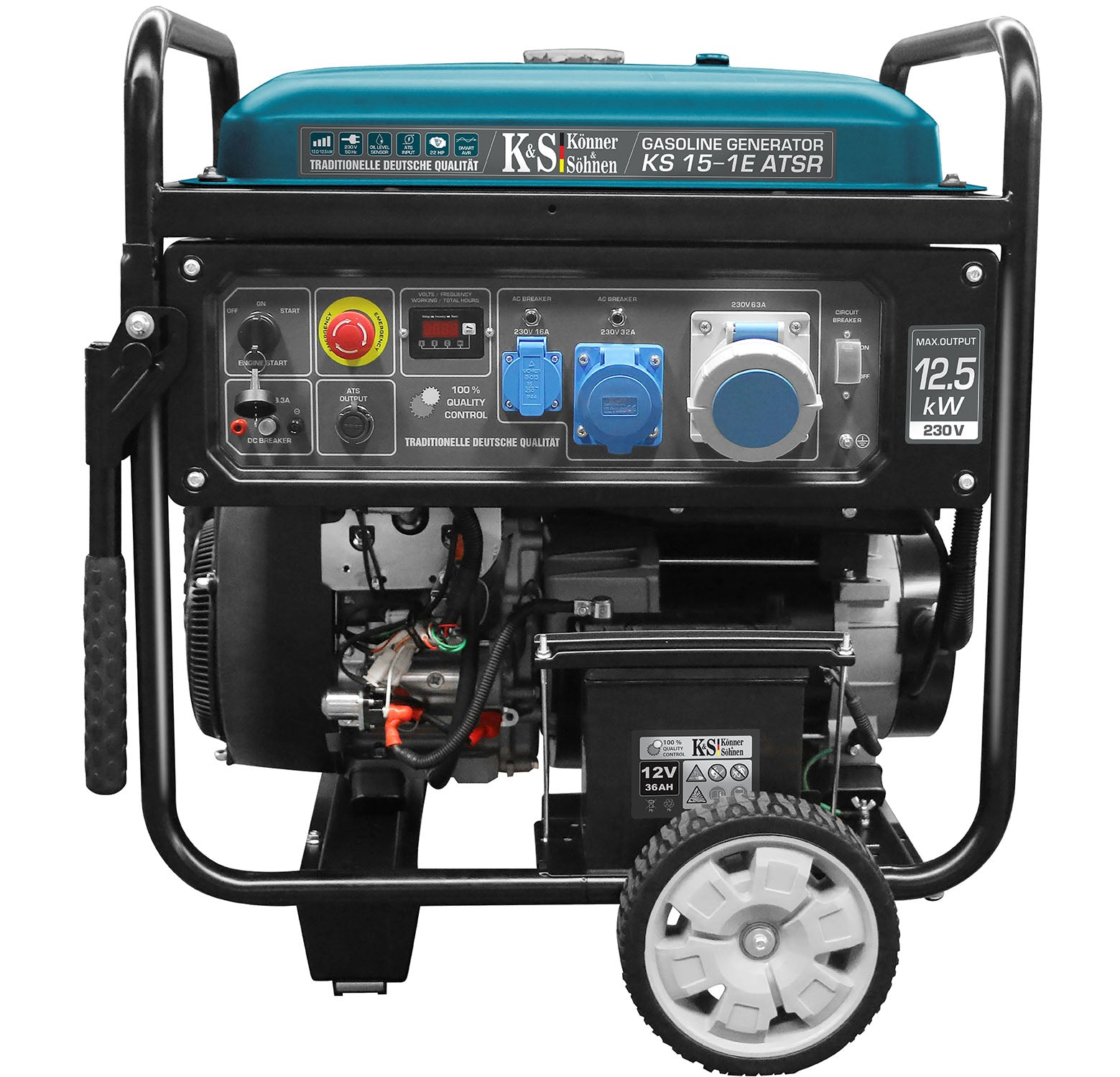 Generador gasolina Könner & Söhnen KS 15-1E ATSR monofásico 12500W