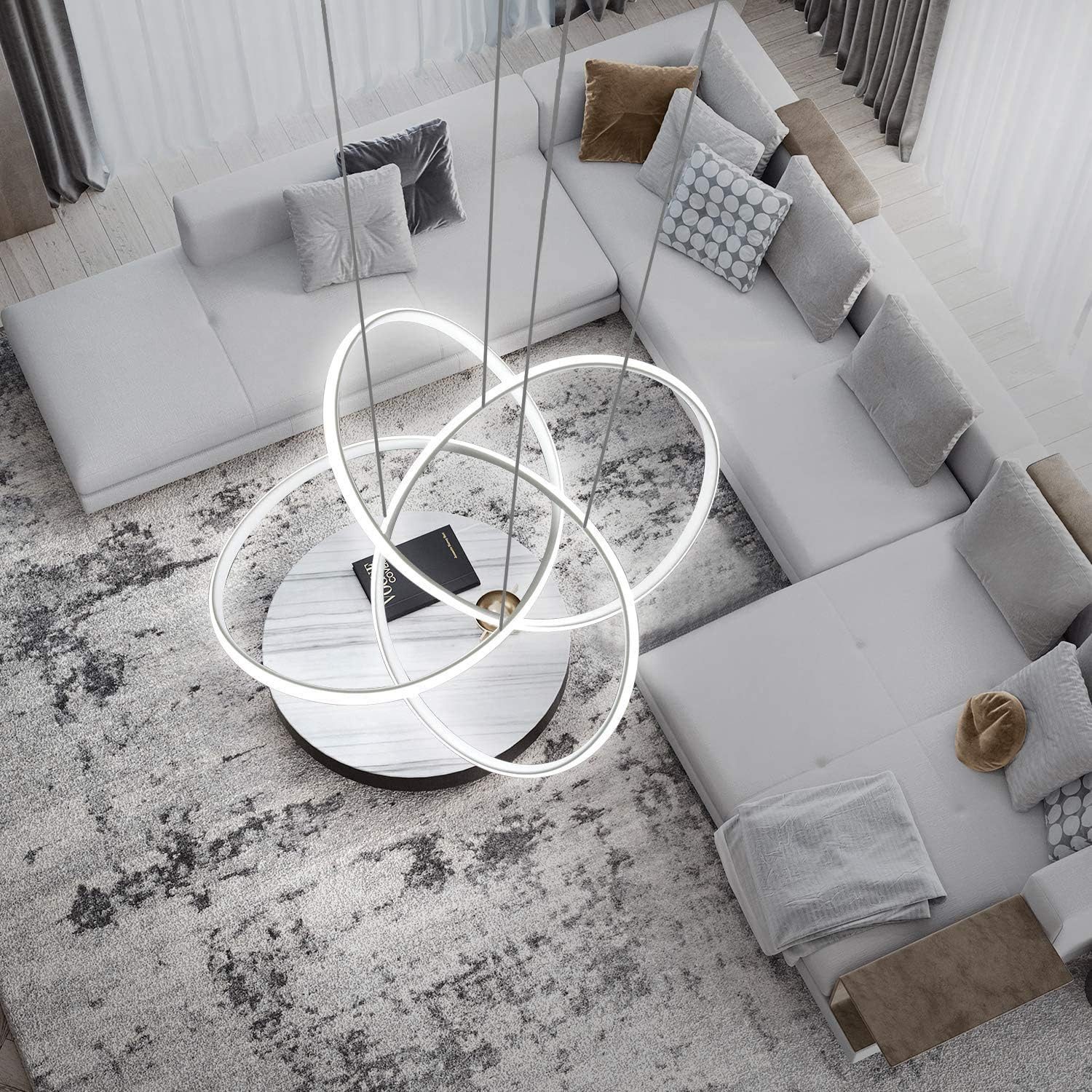 Nettlife lámpara colgar LED blanco 58x150