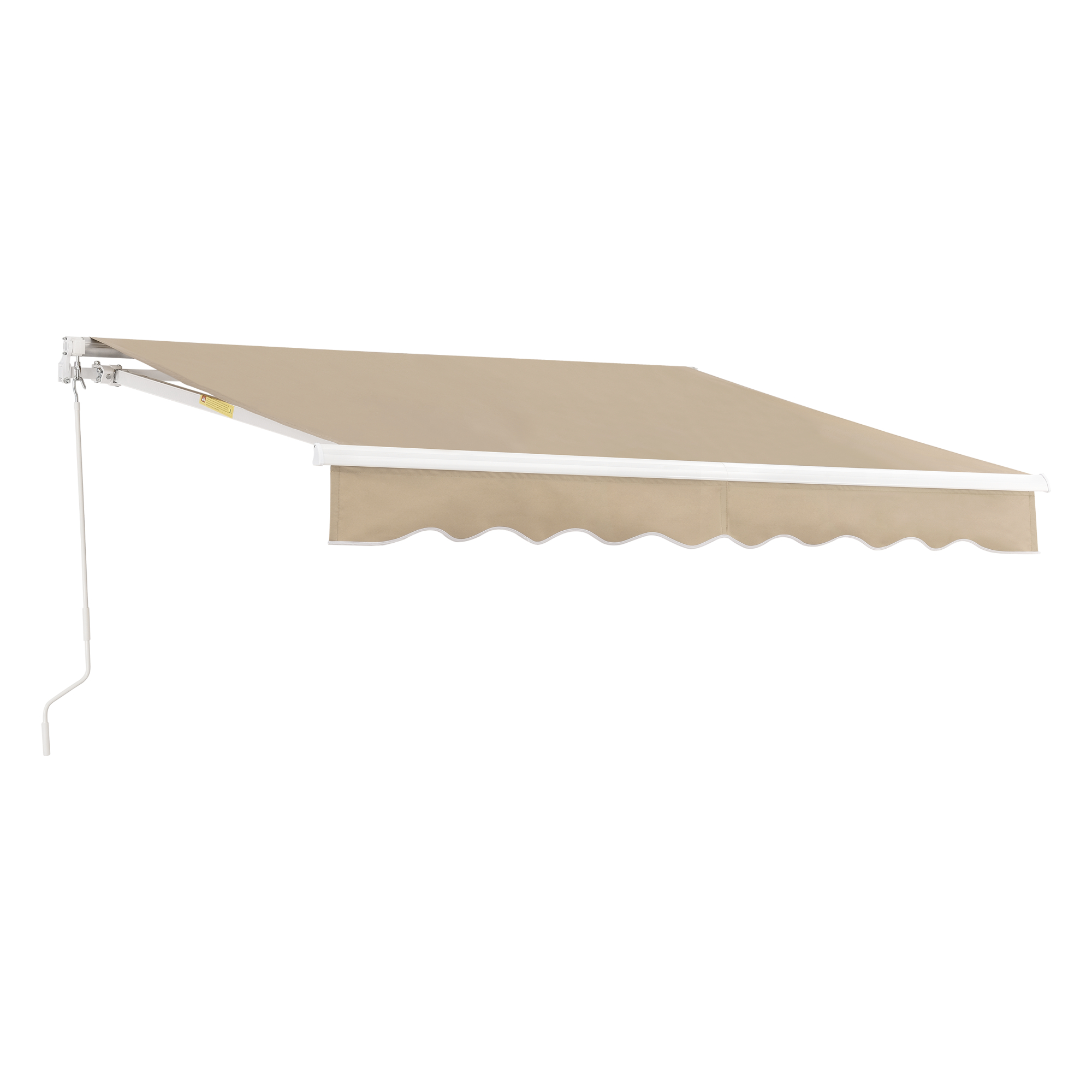 Toldo articulado bitonto retráctil manual 300 x 250 cm beige [en.casa]