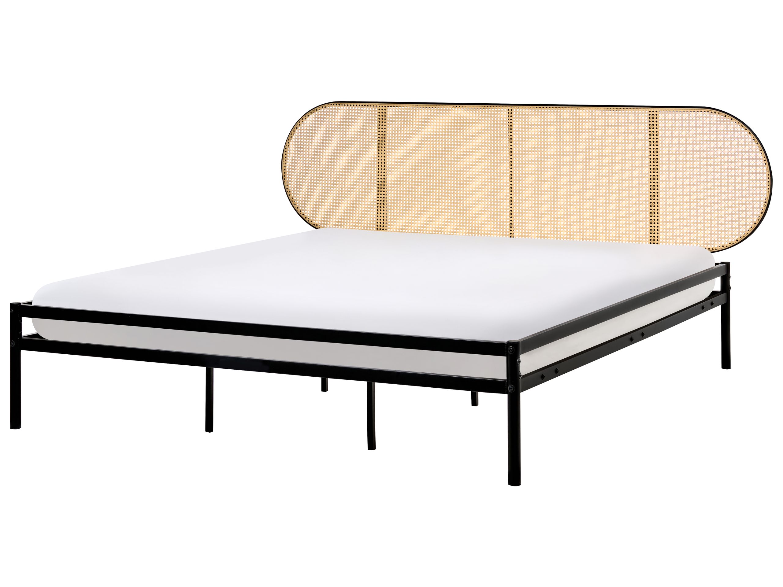 Cama ratán sintético boulin 180 x 200 cm negro
