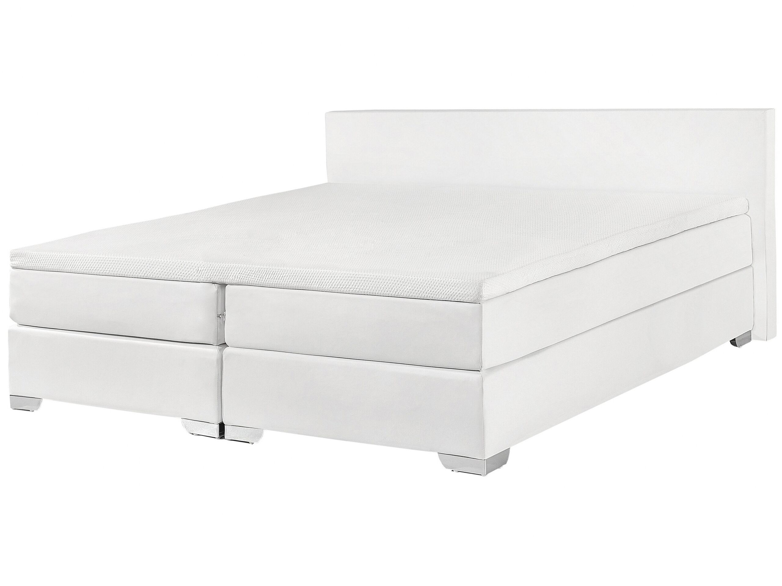 Cama continental piel sintética president 180 x 200 cm blanco