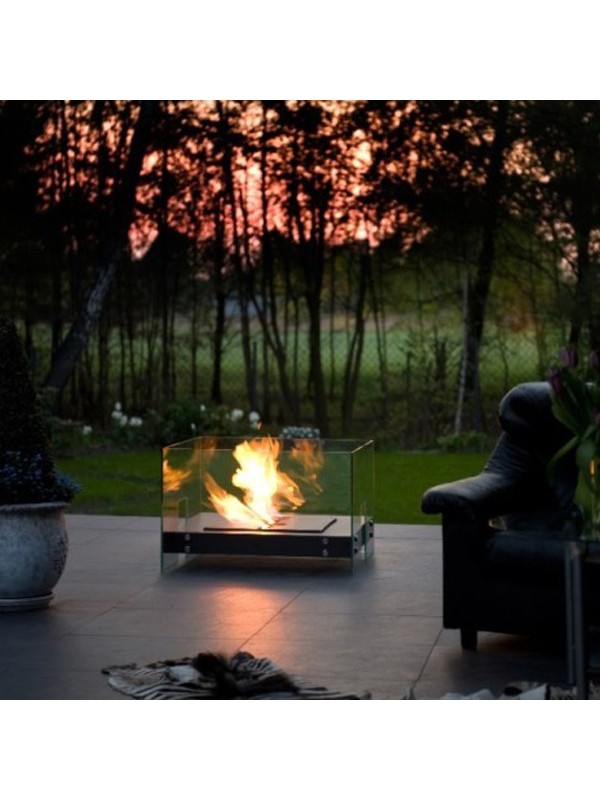 Picco - chimenea de bioetanol independiente blanco/negro - negro