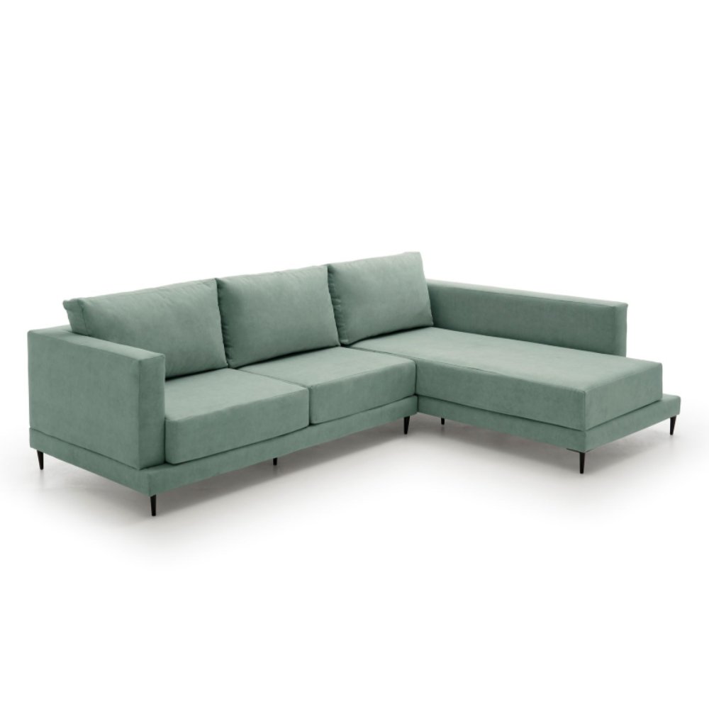 Sofa chaise longue gran diseño martina agua marina derecha