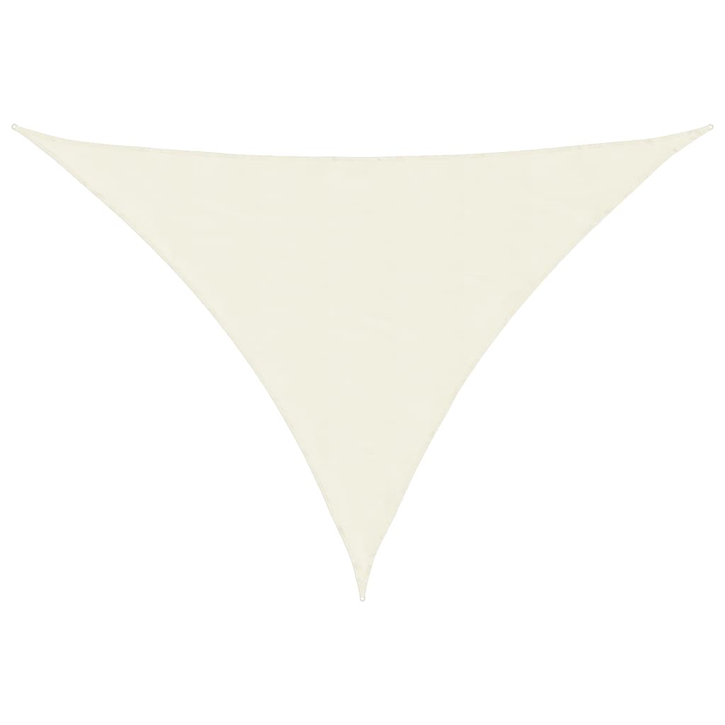 Toldo de vela triangular tela oxford color crema 4x5x6,4 m