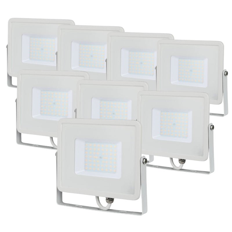 Proyector LED exterior 50w ip65 blanco – pack de 8 con garantía d