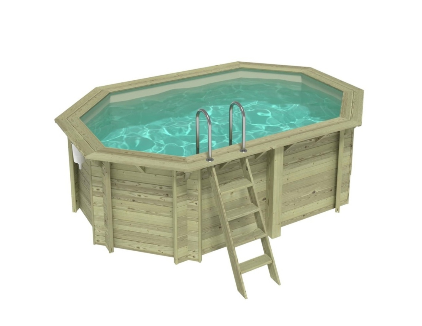 Piscina de madera nemo 4.3x3 – h.1.31, arena, con vigas ipn - bas7303ospi3