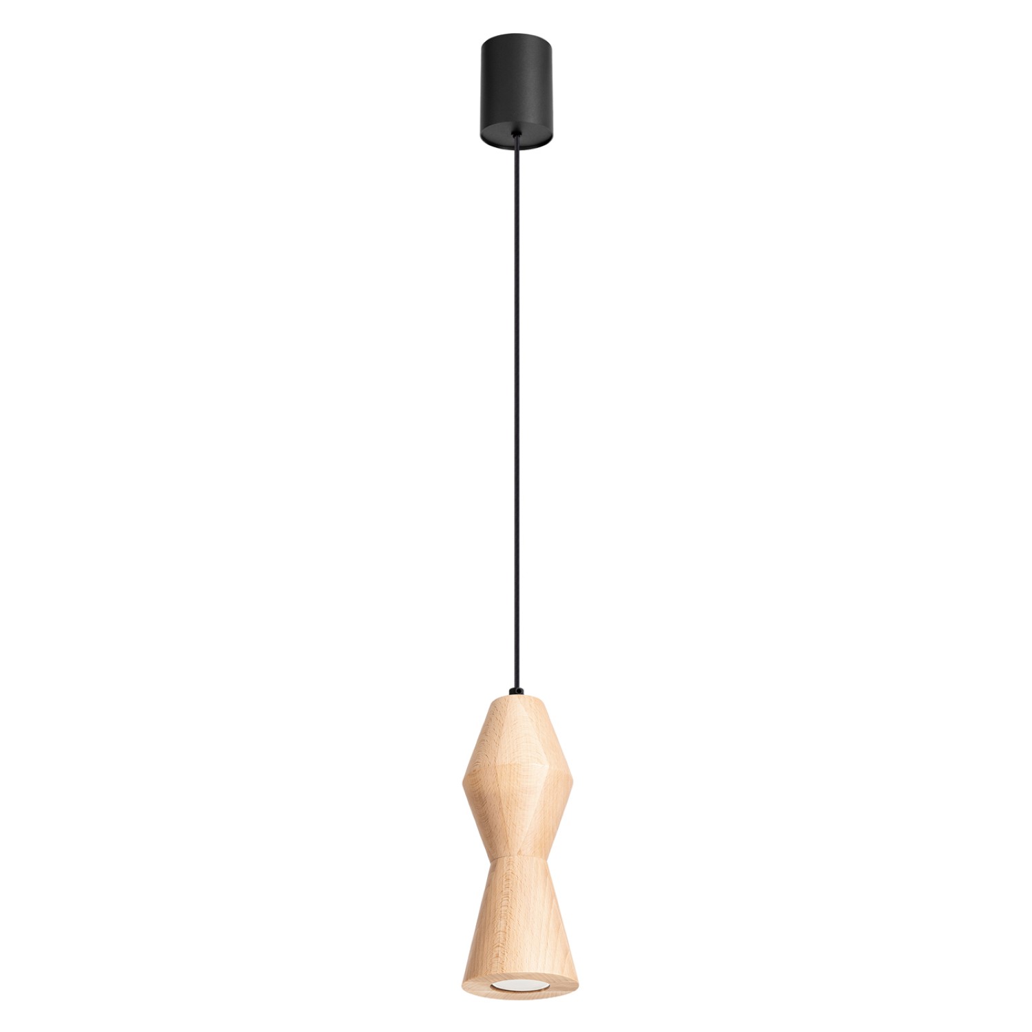 Lámparas colgantes kubbe pequeña r madera natural madera - haya 10x200x10cm