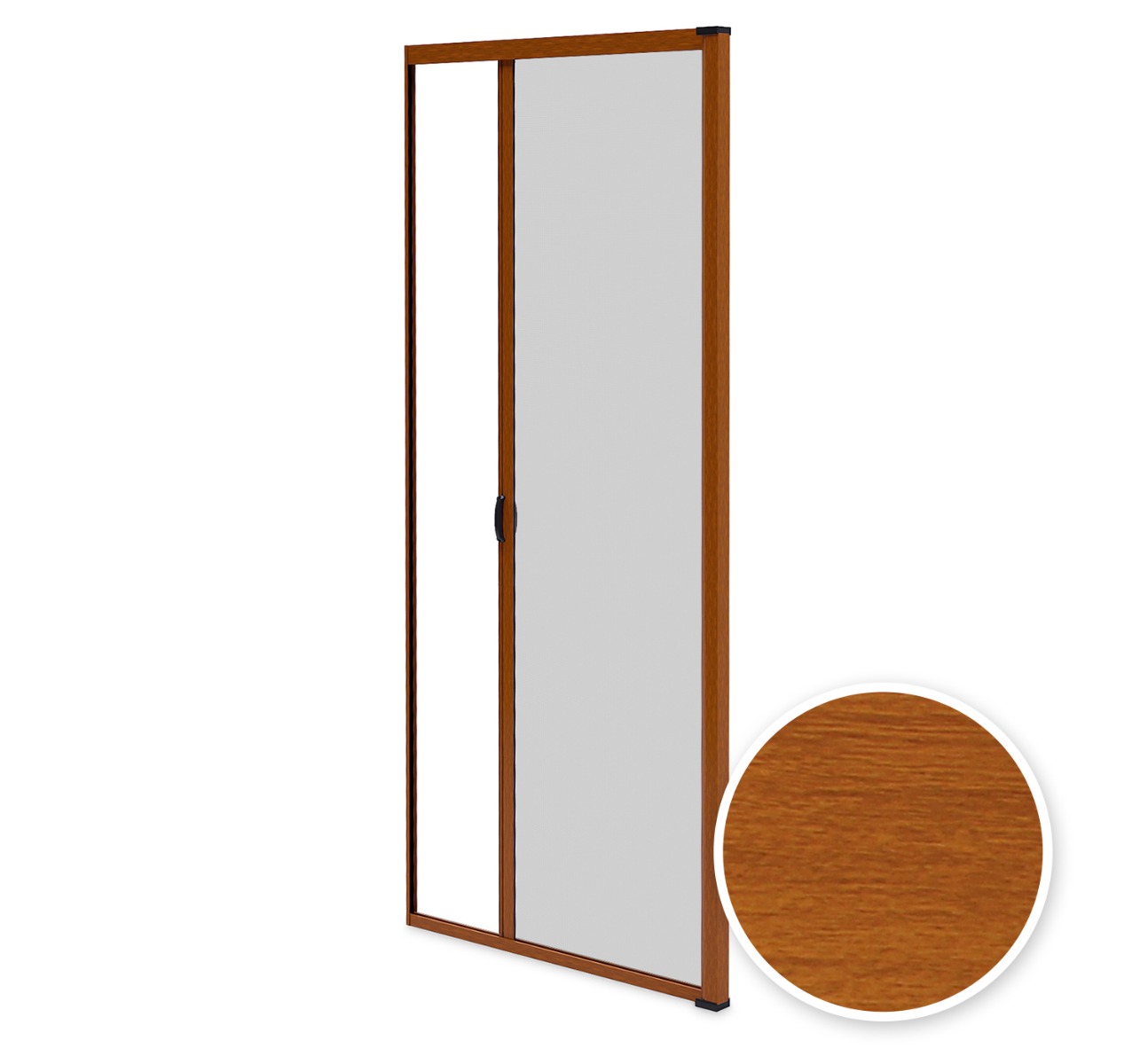 Mosquitera enrollable para puerta 140x230 cm - roble dorado