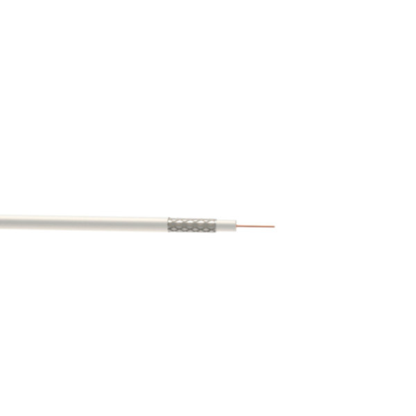 Cable coaxial TV 17 VATC blanco rollo 25m