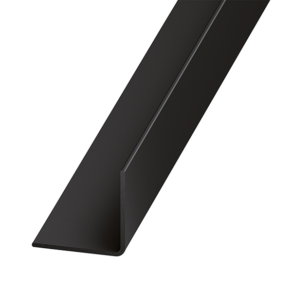 Ángulo de pvc negro 200 x 1,5 x 1,5 cm