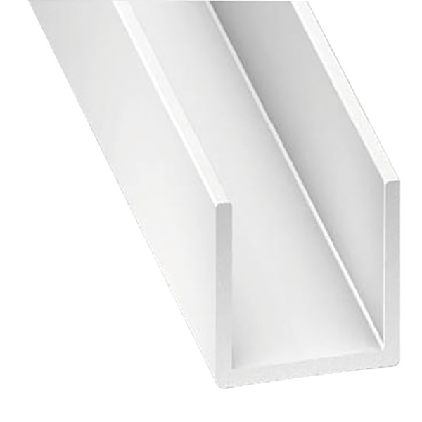 Perfil en U pvc 260x1,2x1 cm