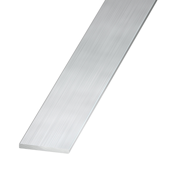 Perfil liso de aluminio bruto 250 x 3 x 0,2 cm