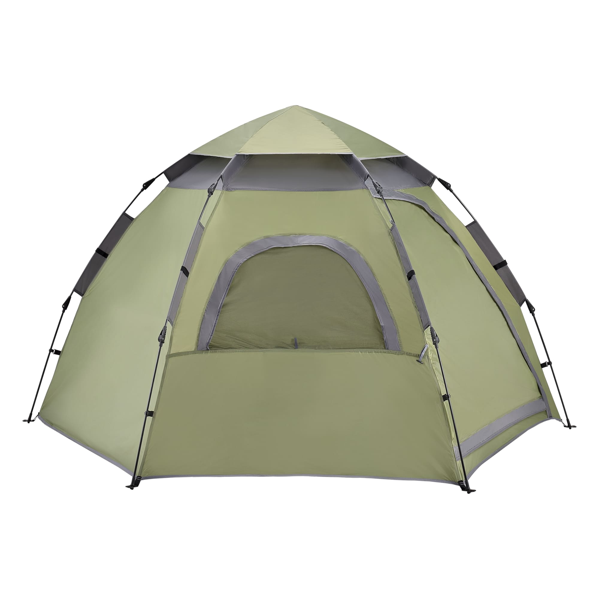 Tienda de campaña nybro automática 240x205x140cm verde oscuro/gris oscuro