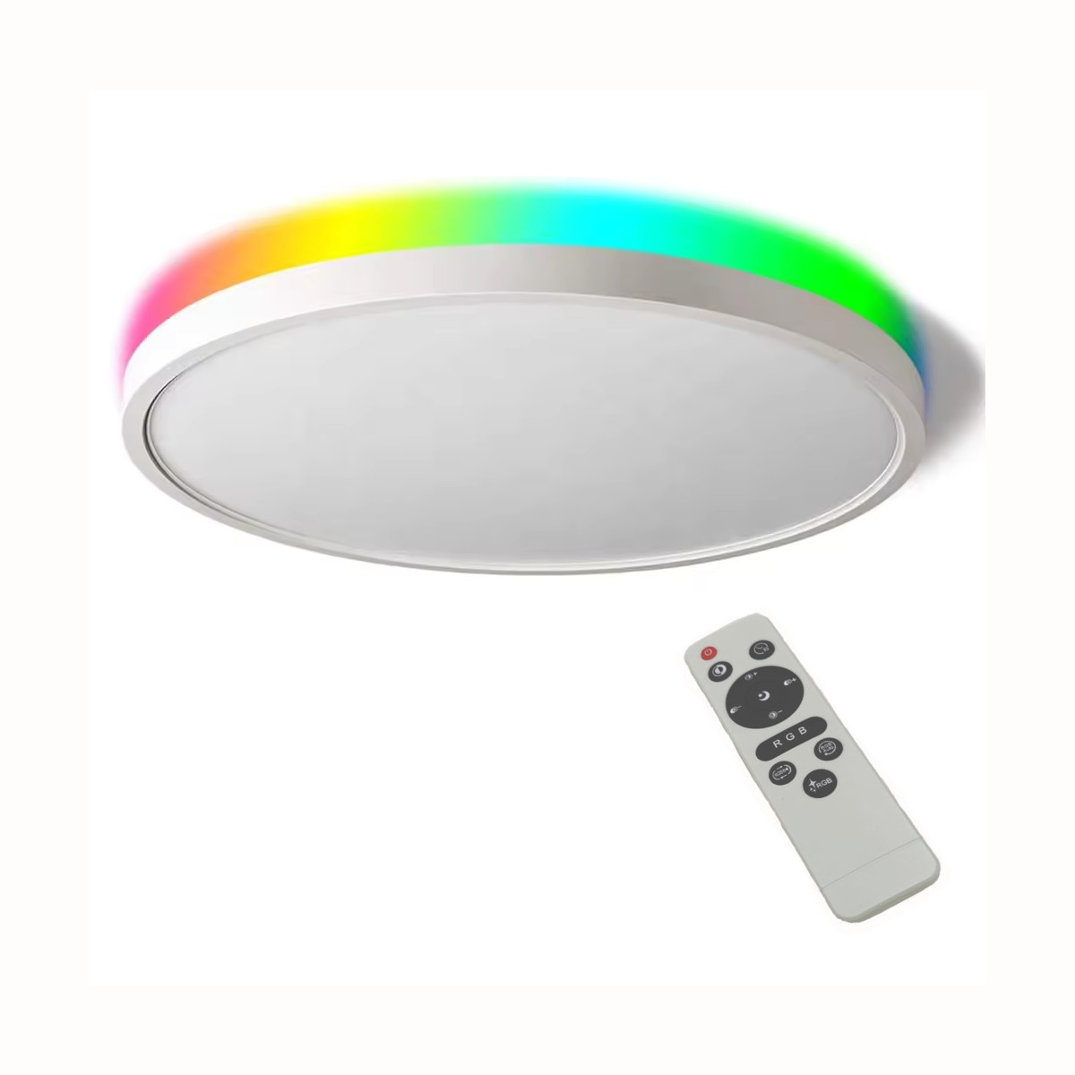 Plafón LED 24w rgb+cct regulable con mando a distancia