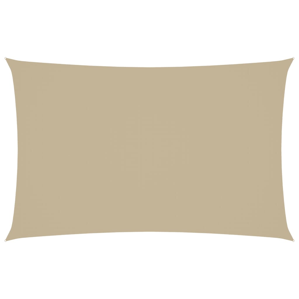 Toldo de vela rectangular tela oxford beige 2x5 m