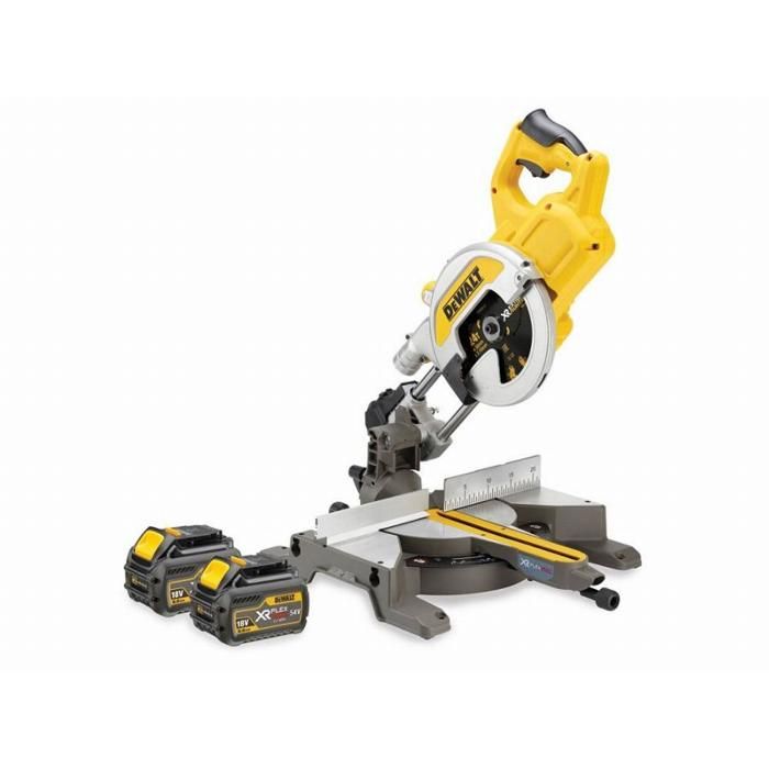 Sierra de inglete Dewalt - flexvolt - 54 v xr 2 baterías 6.0ah, cargador -