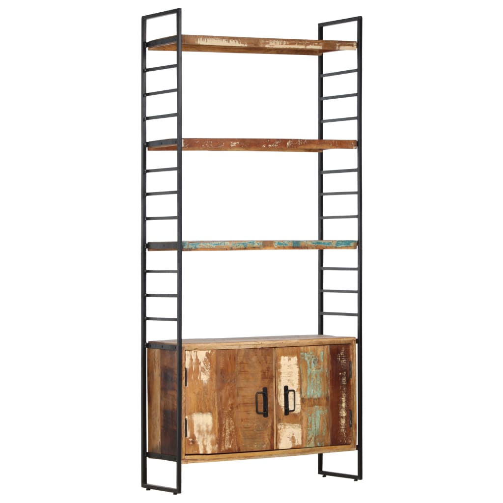 vidaXL estantería de 4 niveles madera maciza reciclada 80x30x180 cm