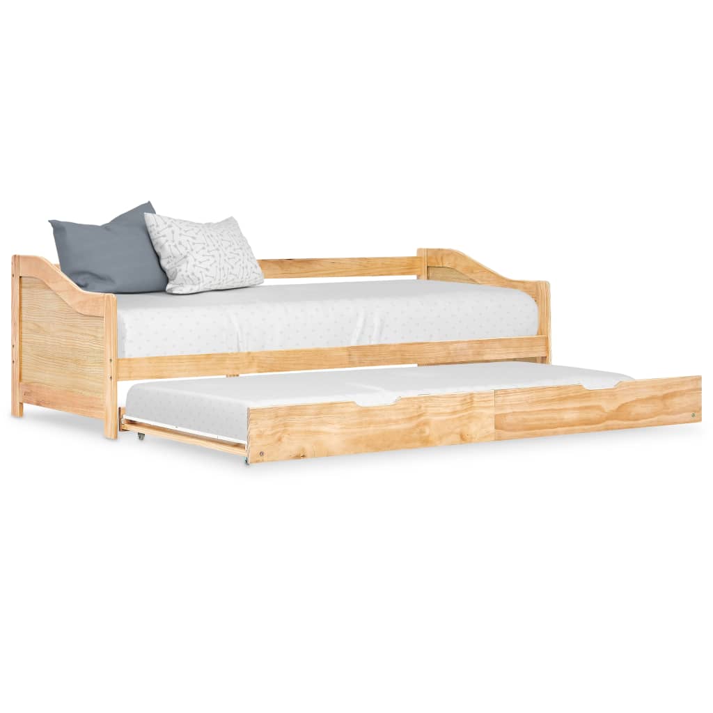 Cama 90x200 cm extraíble madera de pino