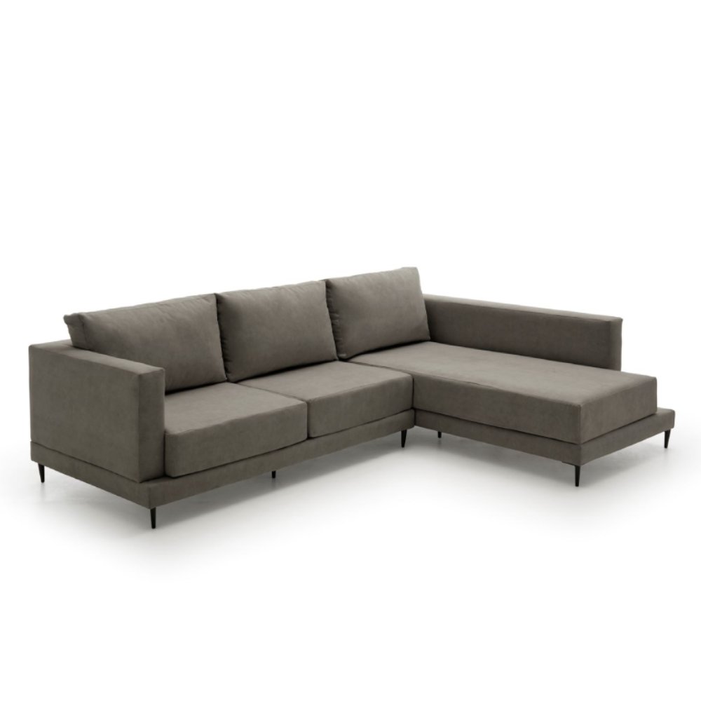 Sofa chaise longue gran diseño martina gris oscuro derecha
