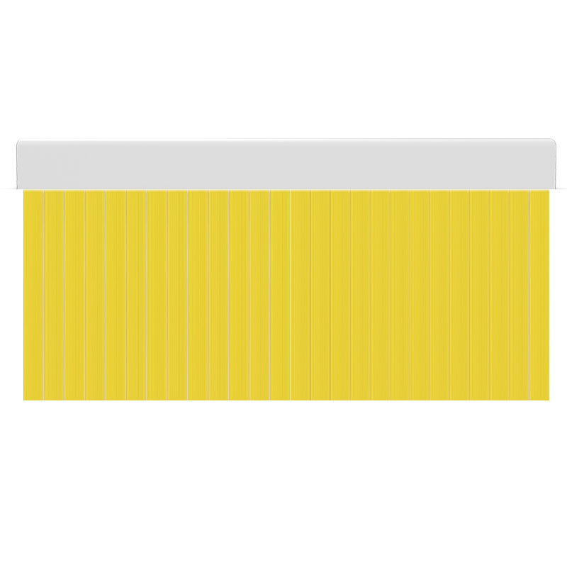 Cortina para puertas de PVC surca amarillo translucido / 90 x 210