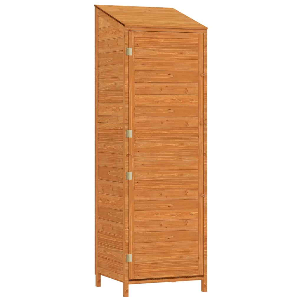 vidaXL cobertizo de jardín madera maciza de abeto marrón 55x52x174,5cm