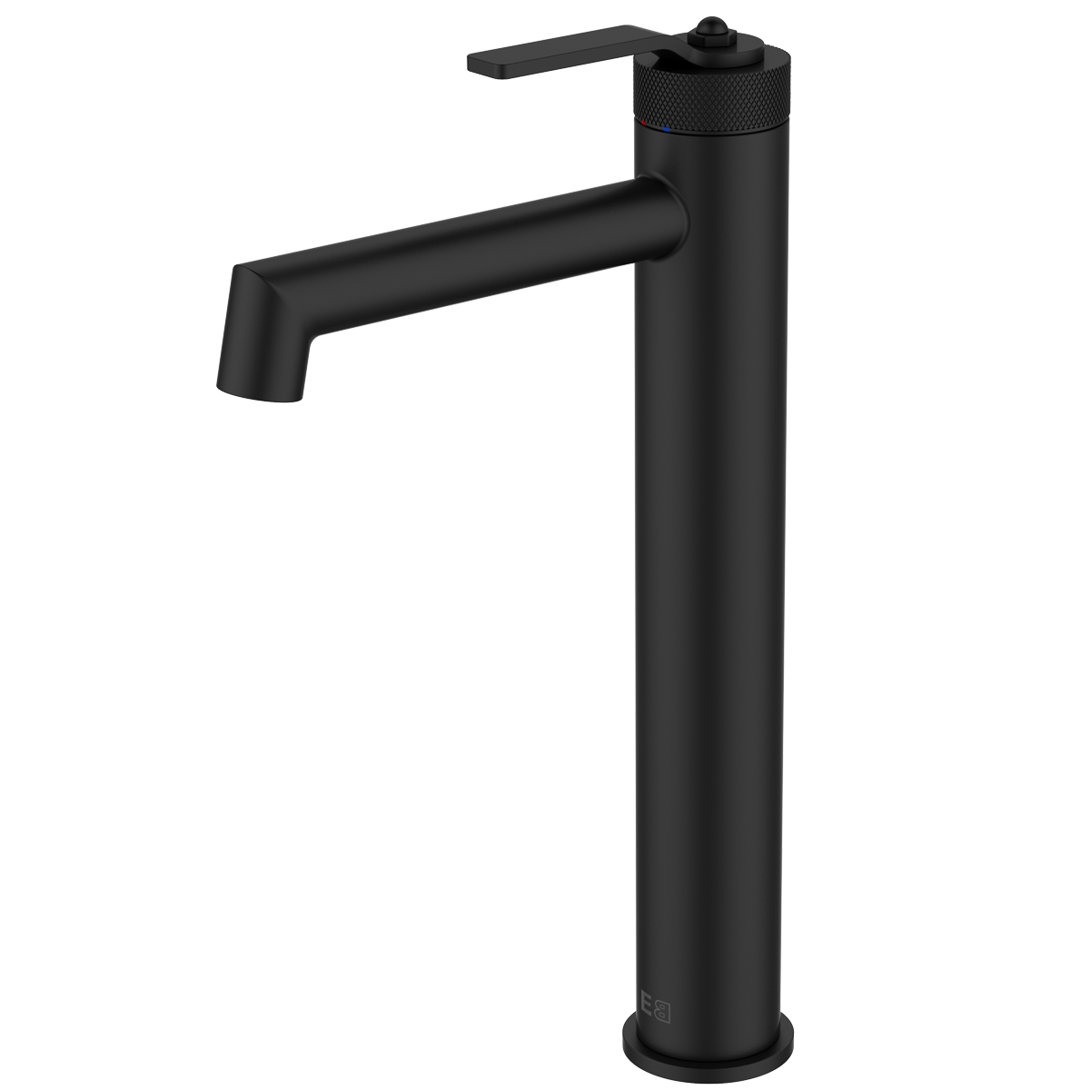 Molette mezclador alto de lavabo negro mate