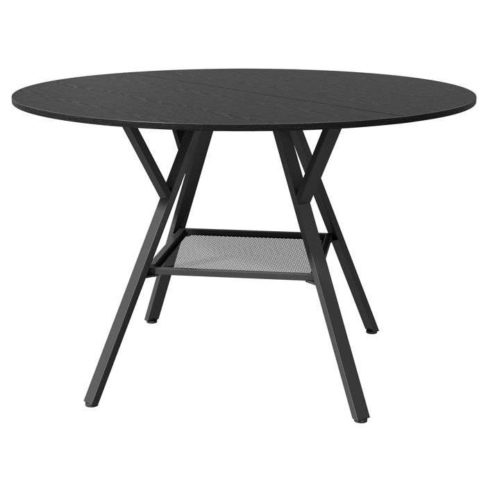 Mesa comedor redonda - negra - 120 cm