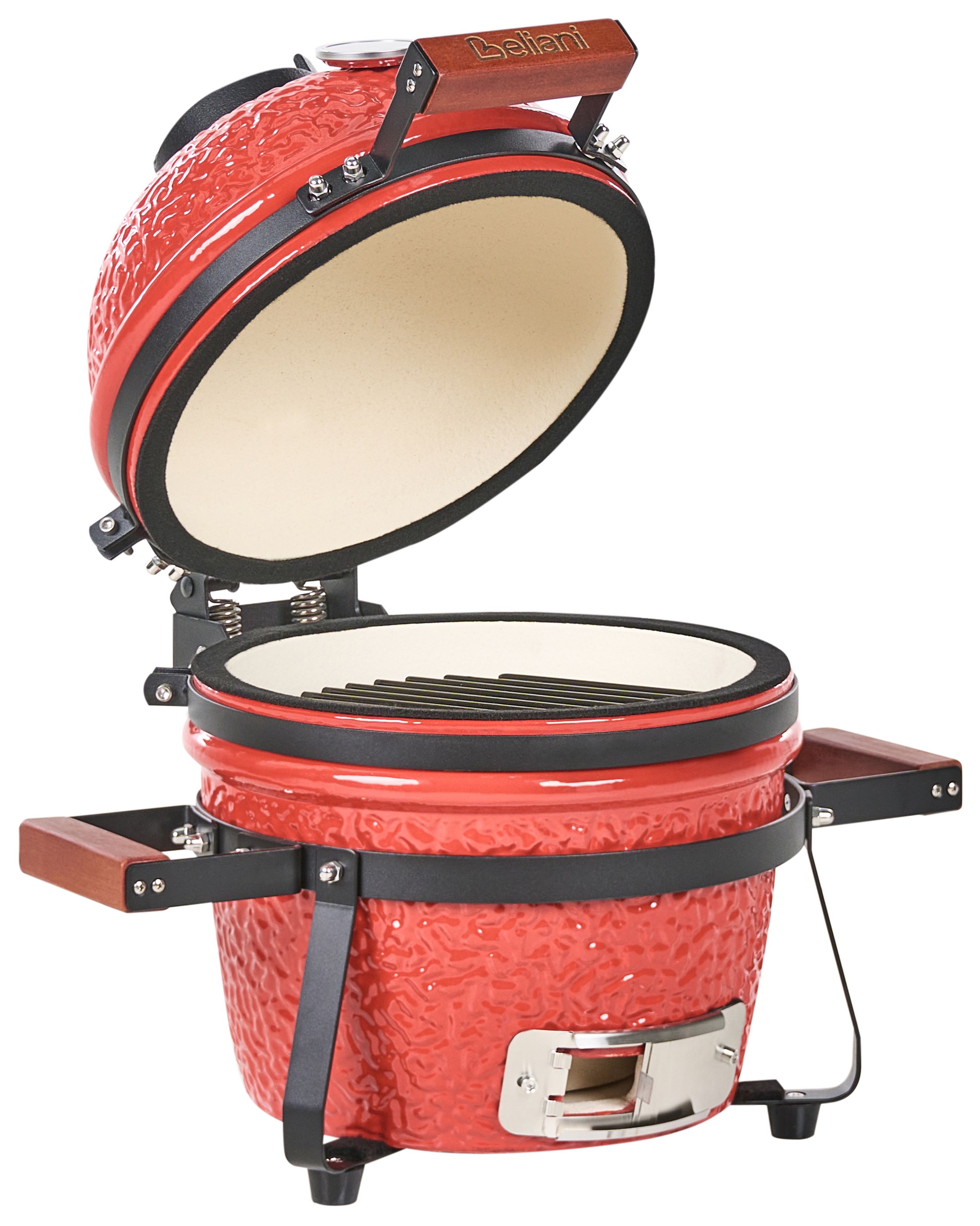 Mini barbacoa de carbón kamado cerámica rojo