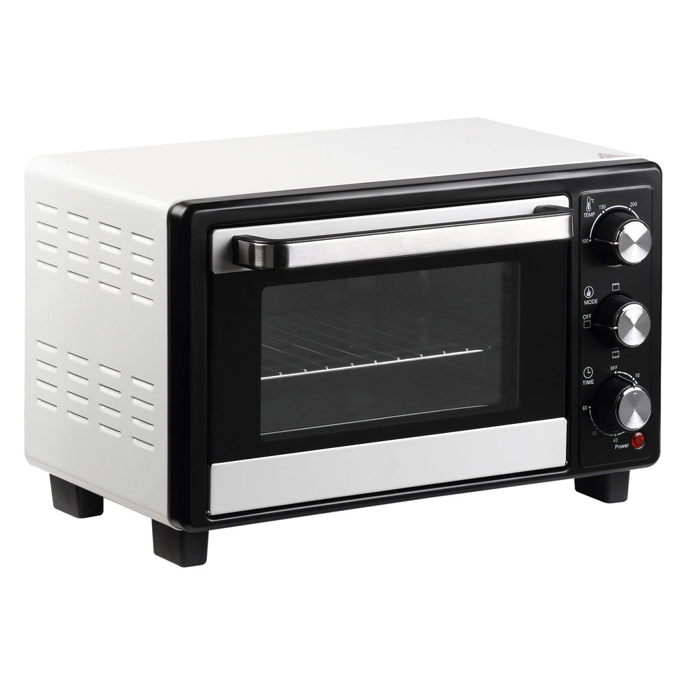 Horno eléctrico metal, acero inoxidable y vidrio templado color blanco