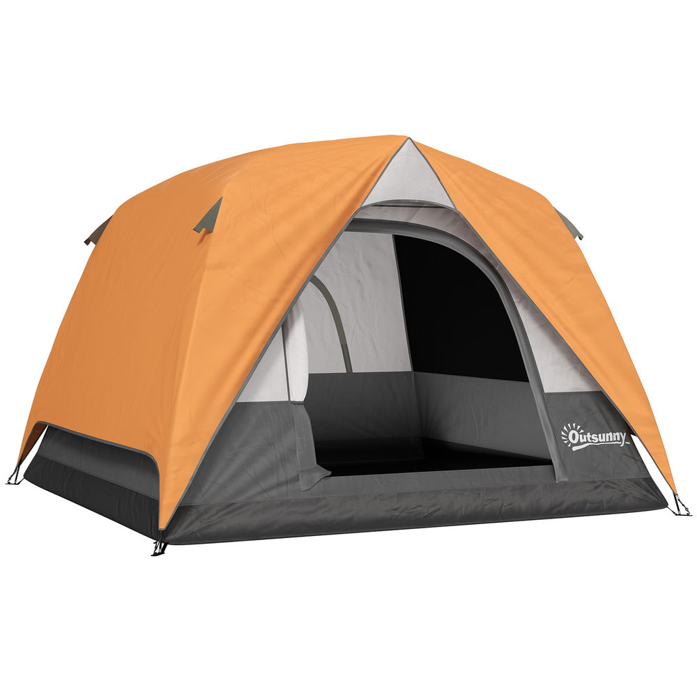 Tienda de campaña 200x200x135 cm poliéster, pe color naranja Outsunny