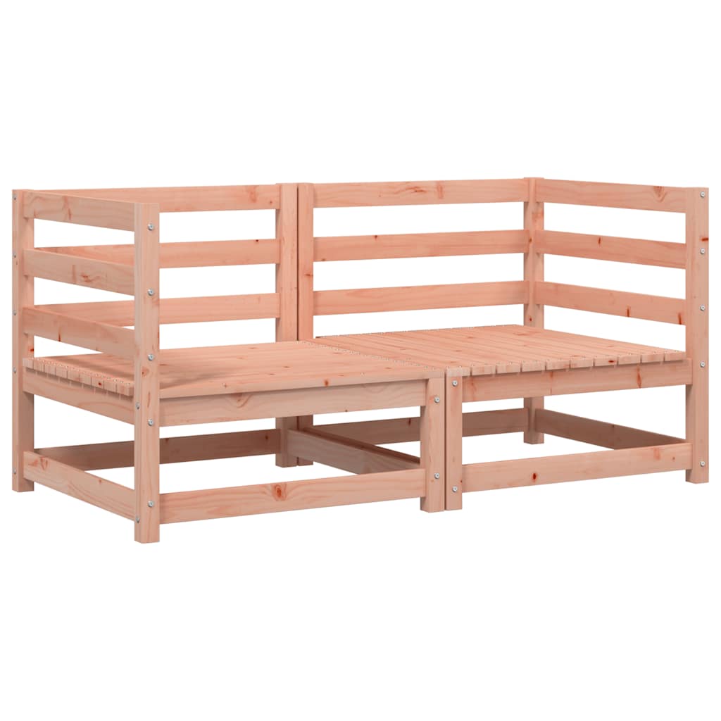 vidaXL sofás esquineros jardín 2 uds madera maciza douglas 70x70x67cm