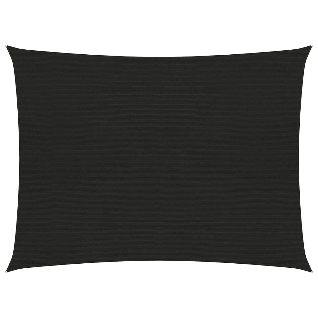 Vela de sombra 160 g/m² negra 2 x 3,5