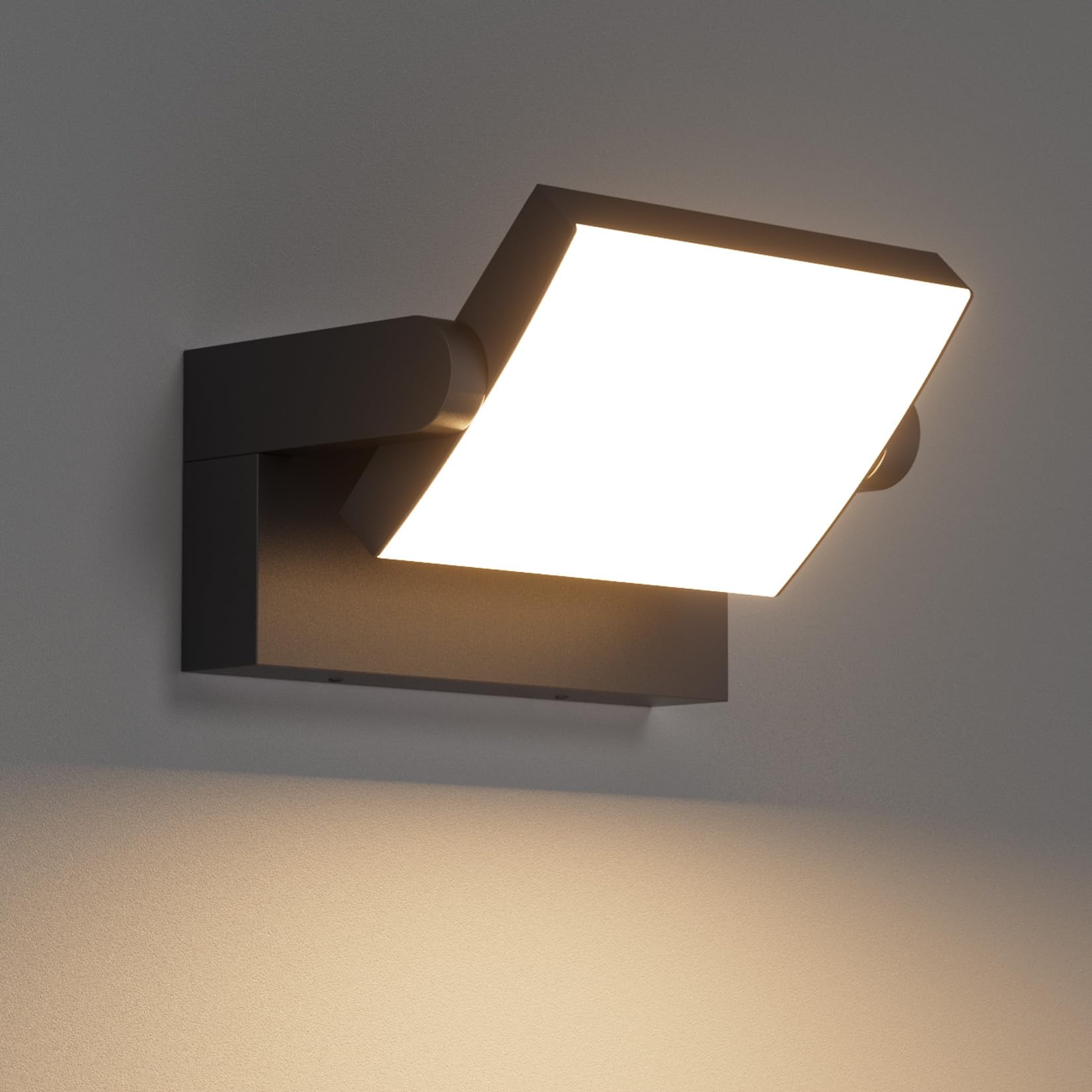 Lámpara de pared interior y exterior impermeable regulable 18 w 2700 k
