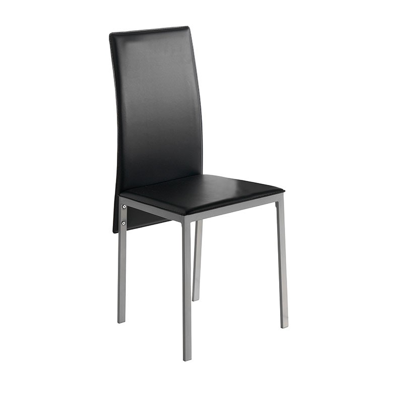 Momma Home set de 4 sillas de comedor melbourne en polipiel negro